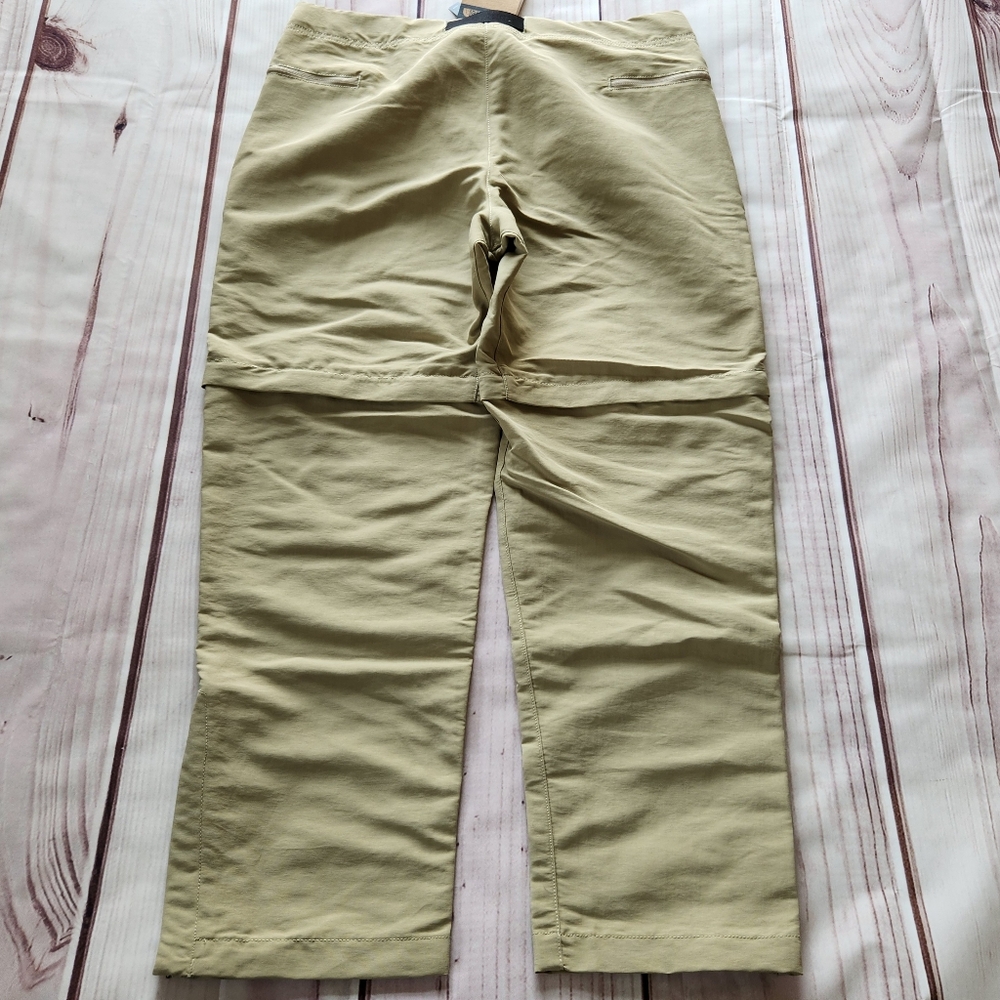 NWT North Face "Paramount Trail Convertible Hiking Pants" Twill Beige, Size 34 - Picture 6 of 12